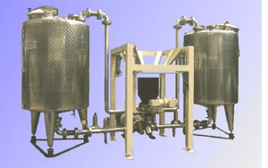 Ystral Conti-TDS with a Big-Bag-station in-between two processing vessels